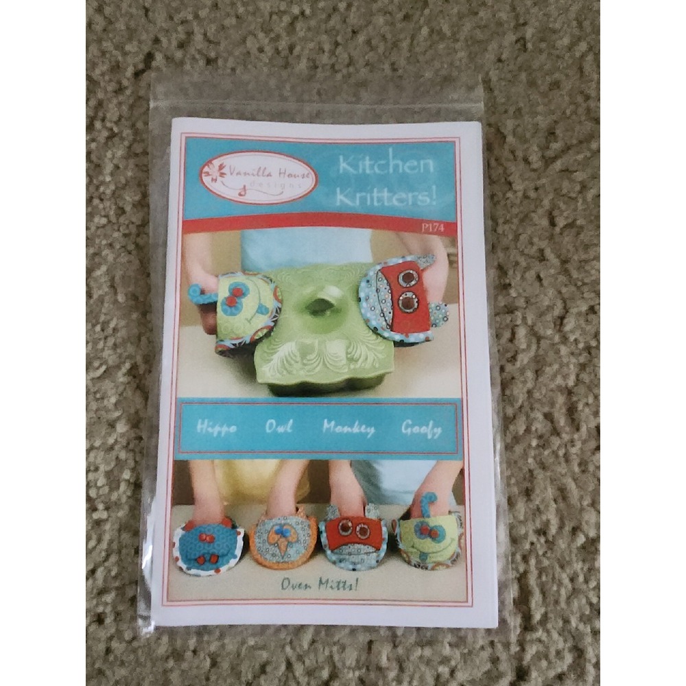 Vanilla House Kitchen Kritters Oven Mitts Pattern - 4 designs‎